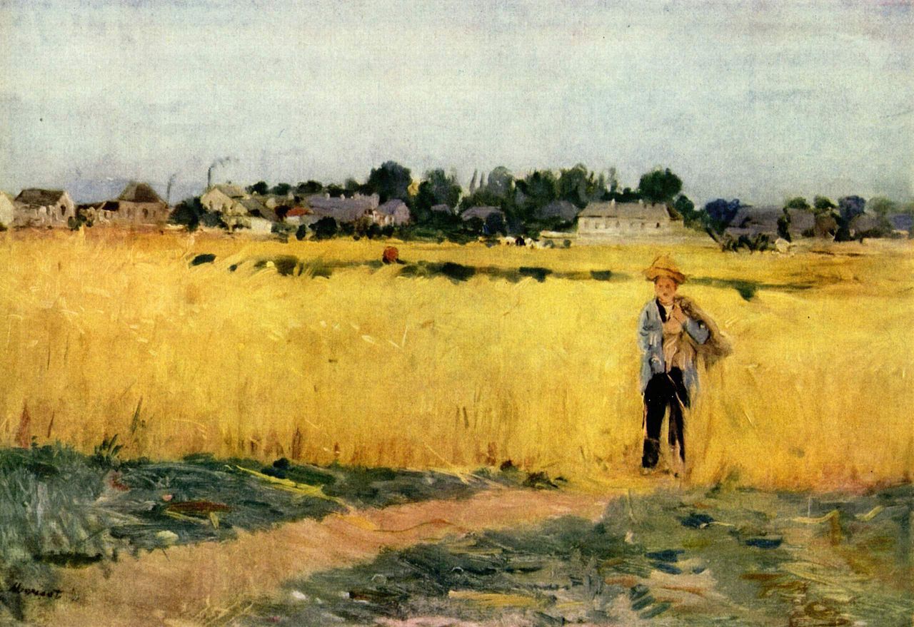 Berthe Morisot, Buğdayda, 1875 dolaylarında, tuval üzerine yağlıboya, 47 cm x 69 cm